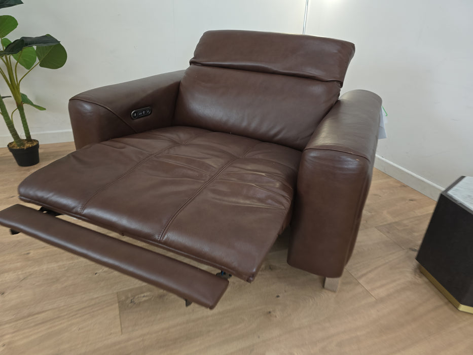 Marvella - Leather Chair - Chocolate