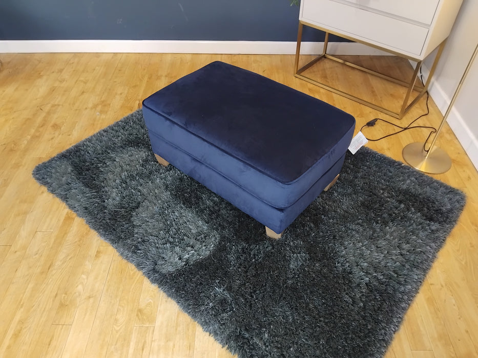 Sofology Cartmel Footstool in Deluxe Velvet Navy