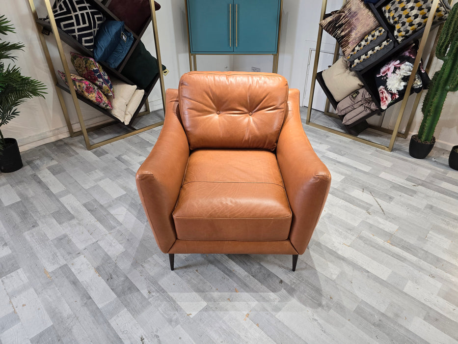 Cordelia 1 seater - Leather Chair -Indiana Tan