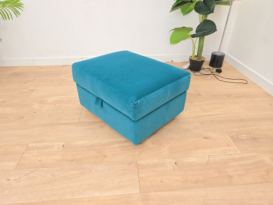 Finchley Footstool   - Fabric - Nordic Teal