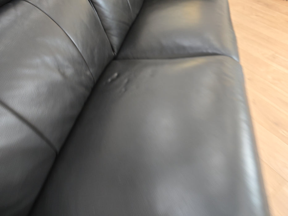 Carrera 2 Seater Sofa - Leather - Jet Black