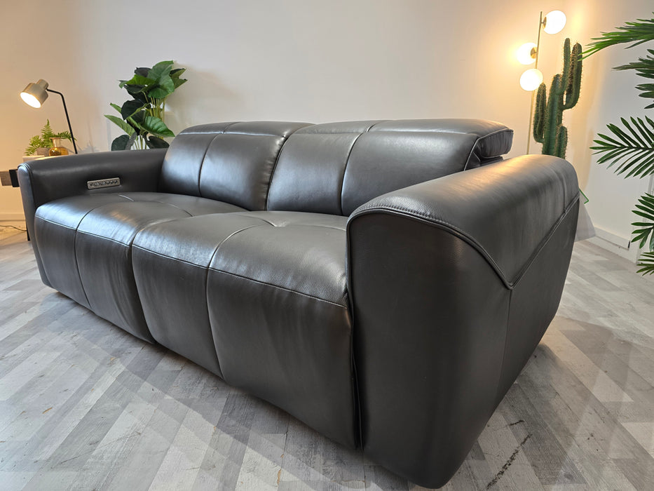 The Riviera 2.5 seater - Power Recliner - Trusty Embossed Leather Charcoal