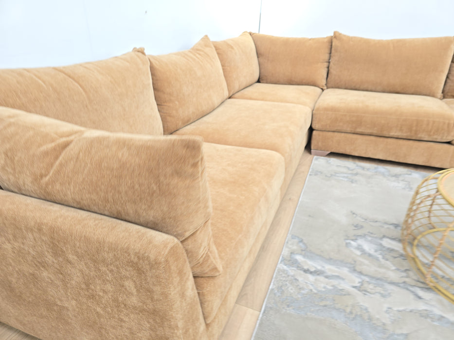 Tallulah Corner Sofa - Fabric - Soft Chenille Almond All Over