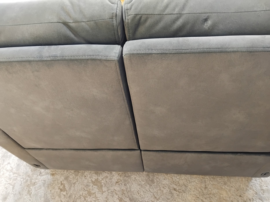 Sofology Ripley 2 Seater Power Recliner/Headrest with Heated Seat in Lifestyle Flecked Mineral Green