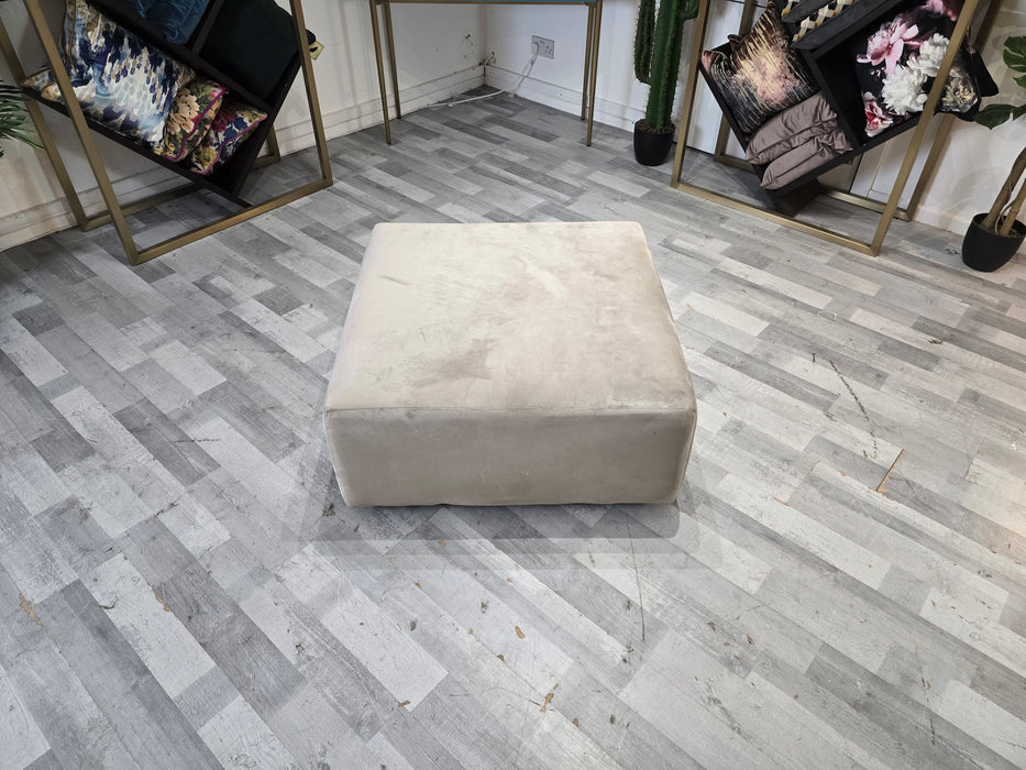 Titan Designer Footstool - Fabric -  Marina Stone All Over