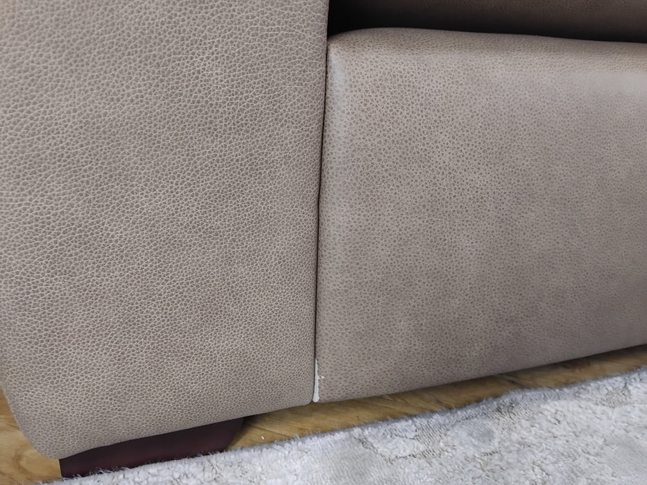 Sofology Downtown Leather 3 Seater in Relaxed Natural Grain Taupe Mix (WA2)