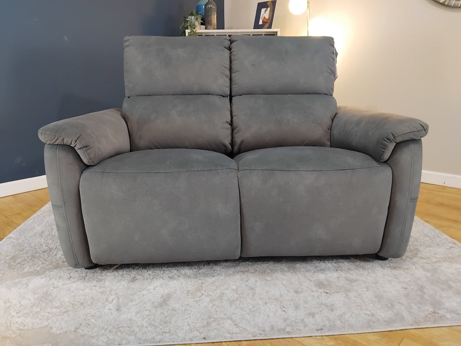 Sofology Ripley 2 Seater Power Recliner/Headrest with Heated Seat in Lifestyle Flecked Mineral Green