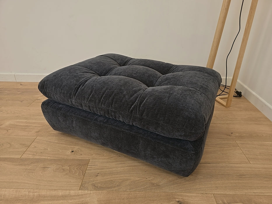 The Cocoon - Fabric Footstool  - Ink