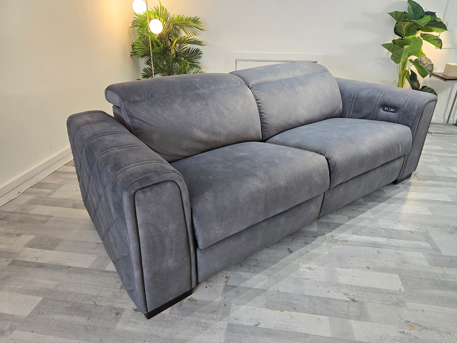 Mason 3 Seater - Fabric Power Reclining Sofa - Dexter Charcoal