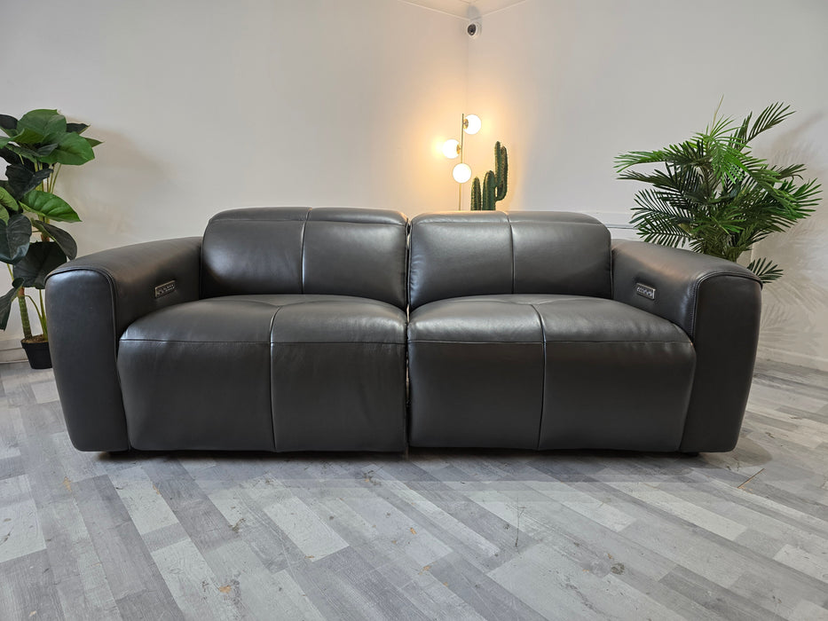 The Riviera 2.5 seater - Power Recliner - Trusty Embossed Leather Charcoal