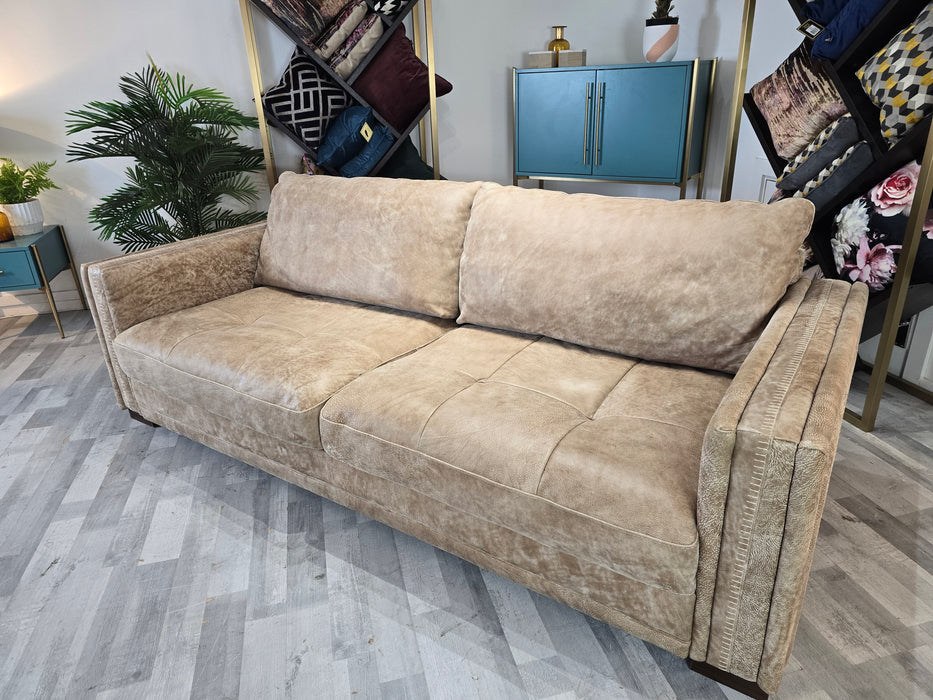 Huntsman 3 Seater - Leather Sofa - Utah Blonde