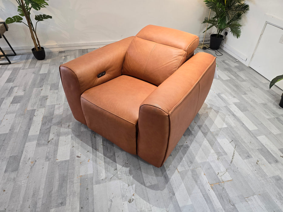 Bohemia - Leather Power Reclining Chair - Kansas Tan