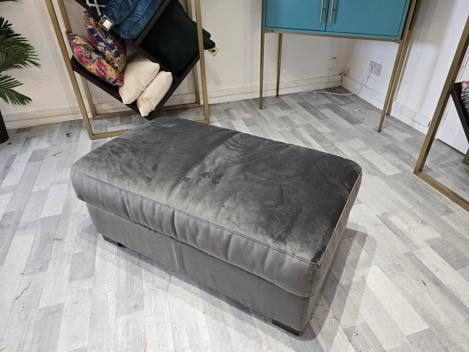 Brody Footstool - Fabric - Grey