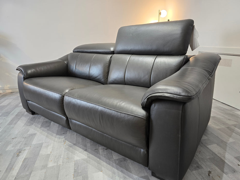 Carrera 2.5 Seater - Trusty Embossed Leather Charcoal