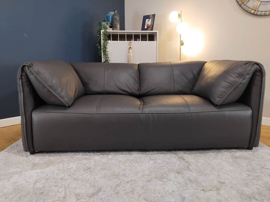 Sofology Tessuto Leather 2 Seater in Trusty-Matt Charcoal