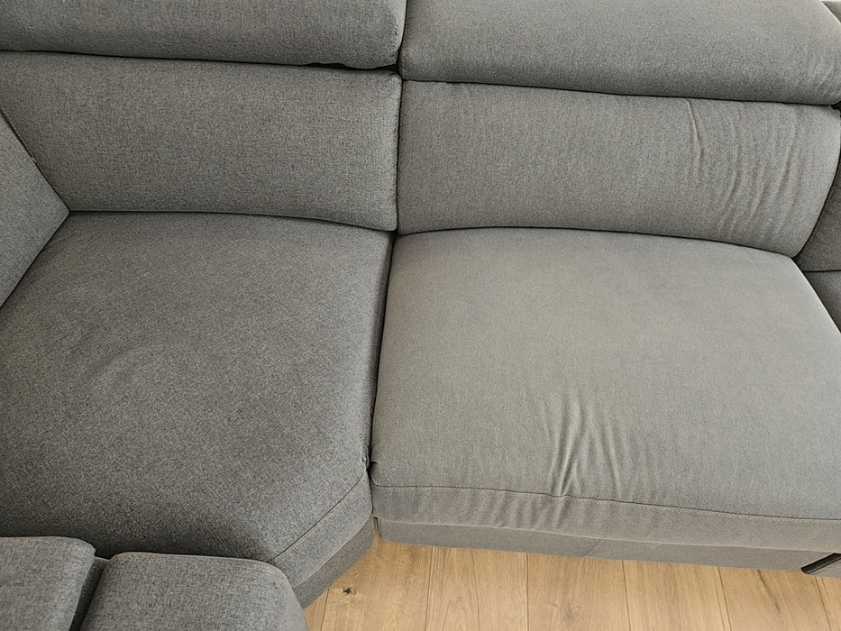 Hike 3 Corner 3 - Fabric Power Reclining Sofa- Charcoal