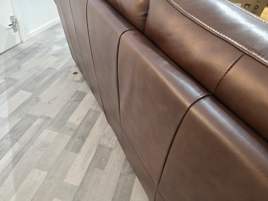 Albion 3 Seater - Trusty Sheen Leather Chocolate