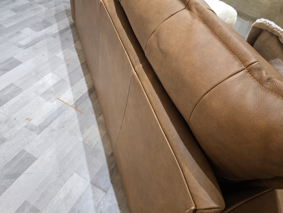 Artisan 3 Seater -Relaxed Natural Grain Leather Tan/Natural Mix