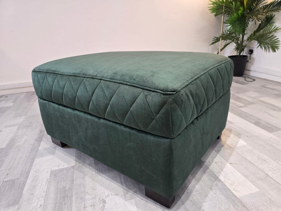 Benz Designer Footstool  - Heritage Bottle Green