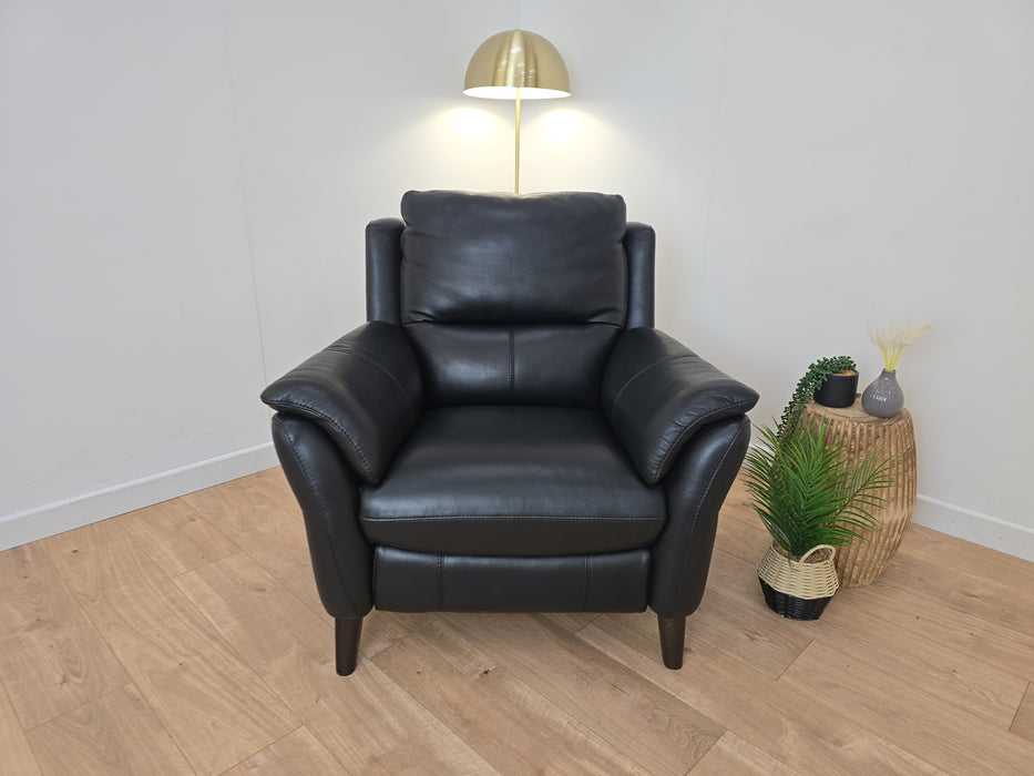 Albert Chair  - Power Recliner Leather  - Black