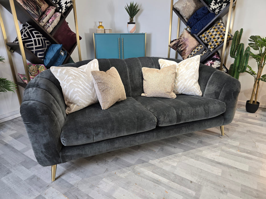 Opulent 3 Seater - Manolo Slate Luxe Mix