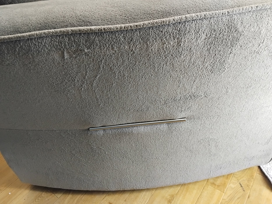 Sofology Reign Fabric 3 Seater in Luxe Sherpa Grey/Silver Mix