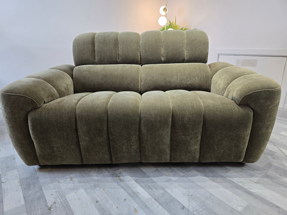 Nobu 2 Seater - Relaxed Chenille Olive Green