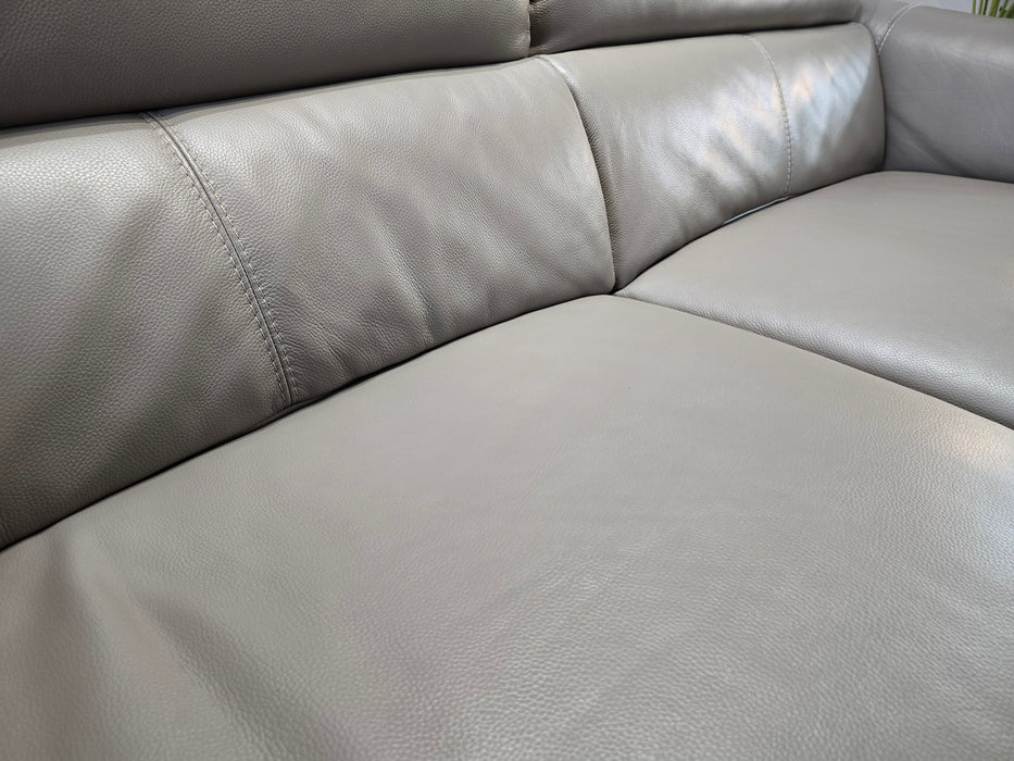 Illinois 3 Seater - Trusty Soft Sheen Leather Taupe