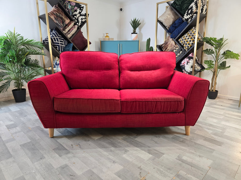 Hetty 2 Seater - Fabric Sofa - Linoso Red