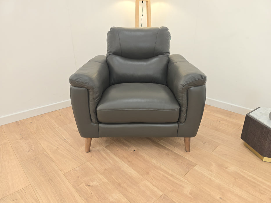 Niko Chair - Leather - Charcoal