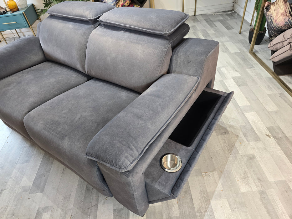 Benz 2 Seater - Fabric Sofa - Dexter Charcoal