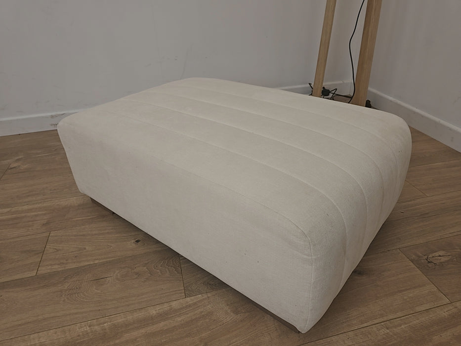 Midland Hill Footstool - Fabric Footstool  - Ivory