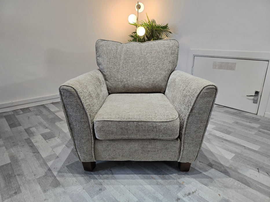 Canterbury 1 Seater - Fabric Chair - Weave Linen All Over