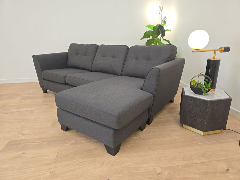 Linora 3 Seater Sofa - Fabric- Charcoal