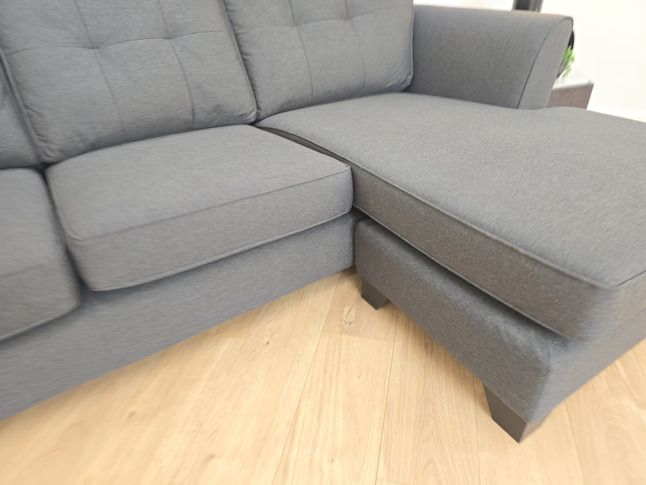 Linora 3 Seater Sofa - Fabric- Charcoal