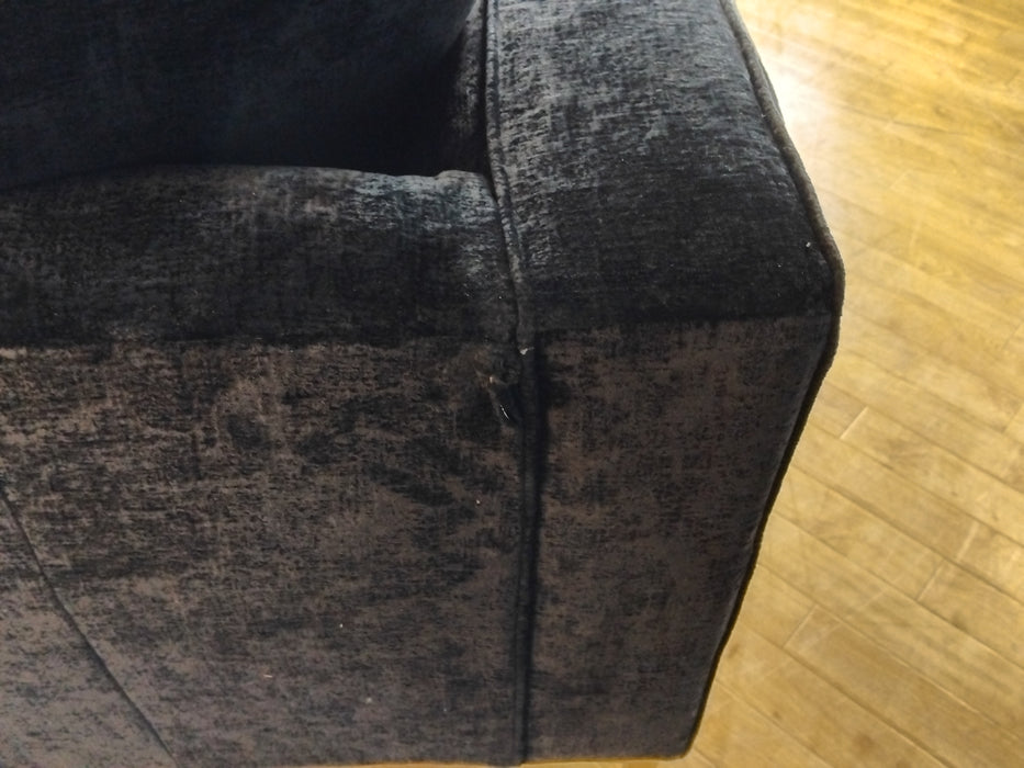 Sofology Rococo Fabric 3 Seater in Chunky Chenille Black Mix (WA2)