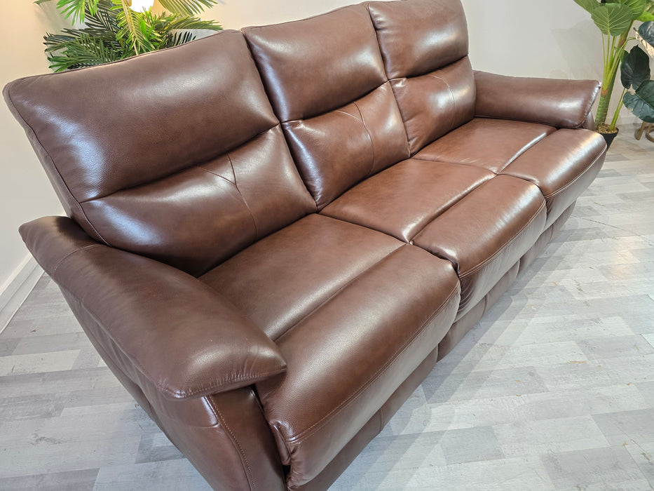 Albion 3 Seater - Trusty Sheen Leather Chocolate