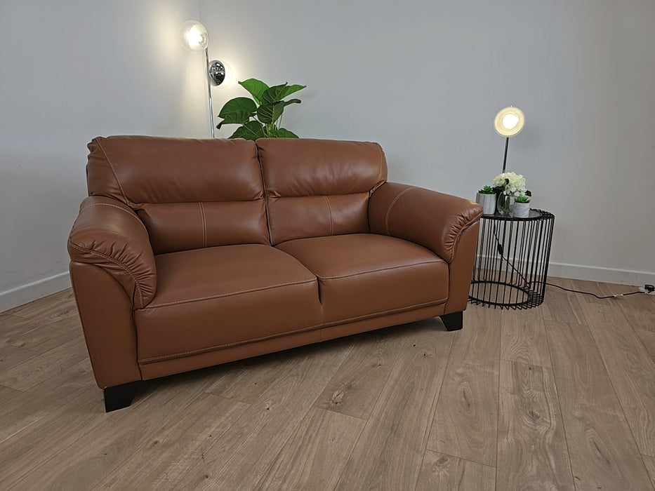 Cappi 3 Seater  -  Fabric Sofa  - Brandy