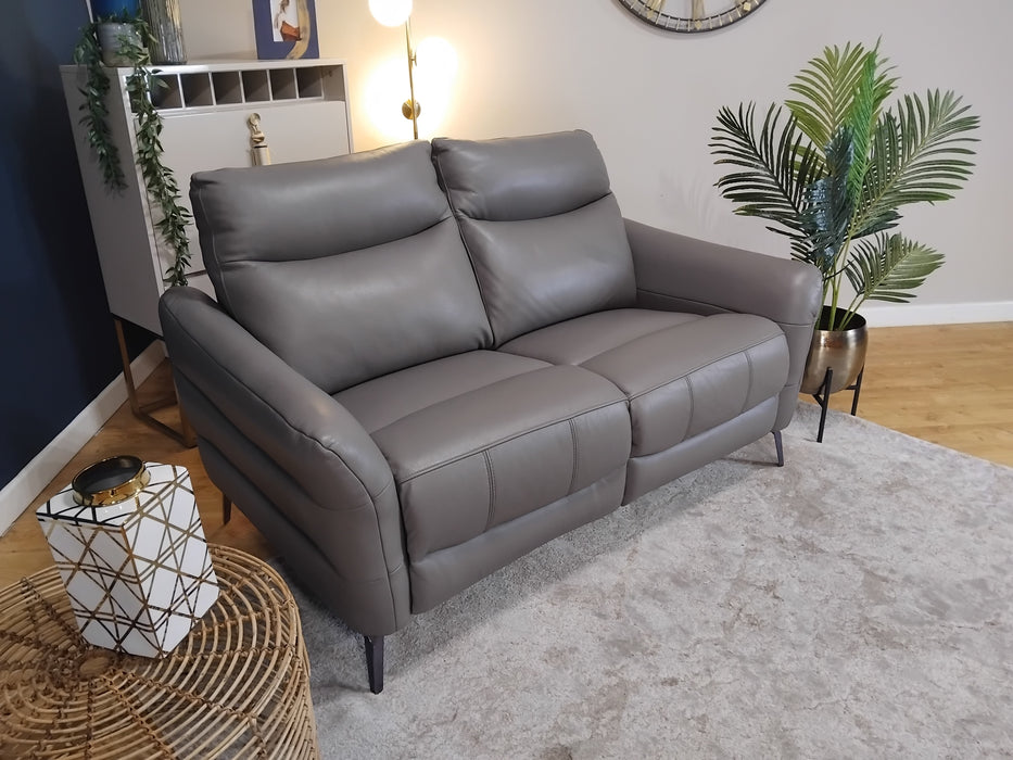 Sofology Renato Leather 2 Seater in Trusty Embossed Elephant