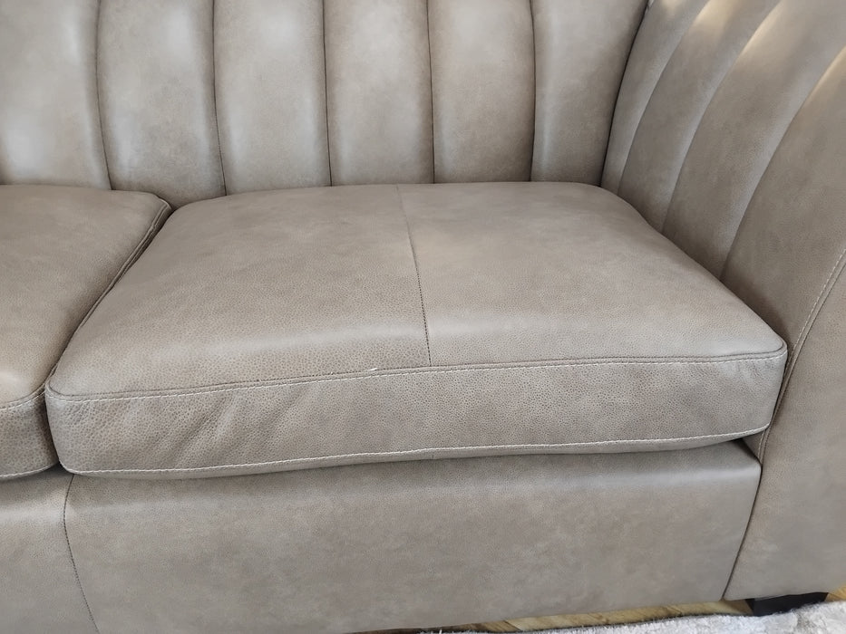 Sofology Downtown Leather 3 Seater in Relaxed Natural Grain Taupe Mix (WA2)