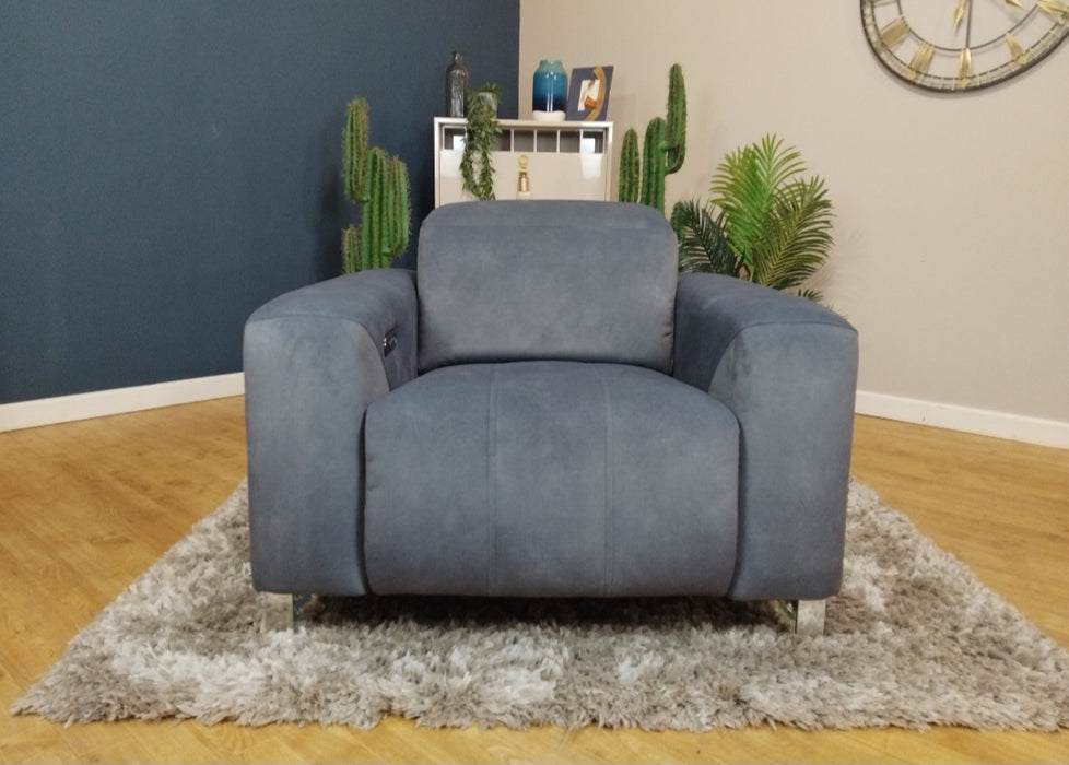 Marvella Fabric Chair - Lifestyle Flecked Charcoal - Power Headrest Power Recliner (WA2)