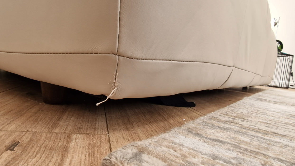 Sofology The Flex Leather 3 Seater Motion Back Large Full Back in Trusty Matt Stone