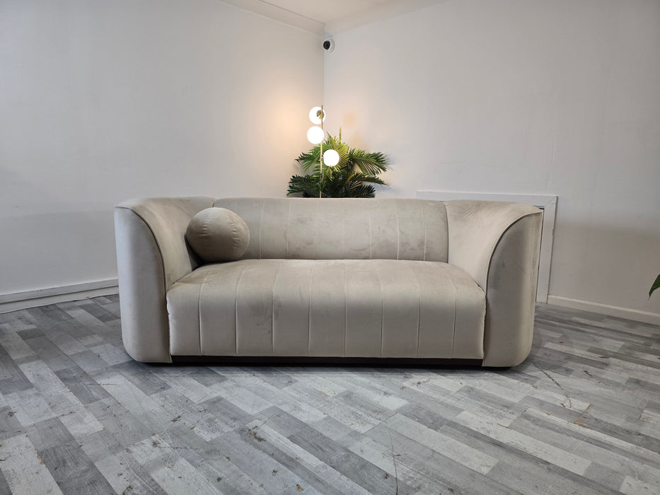 Fitzrovia 2 Seater - Velvet Stone Mix With Trim