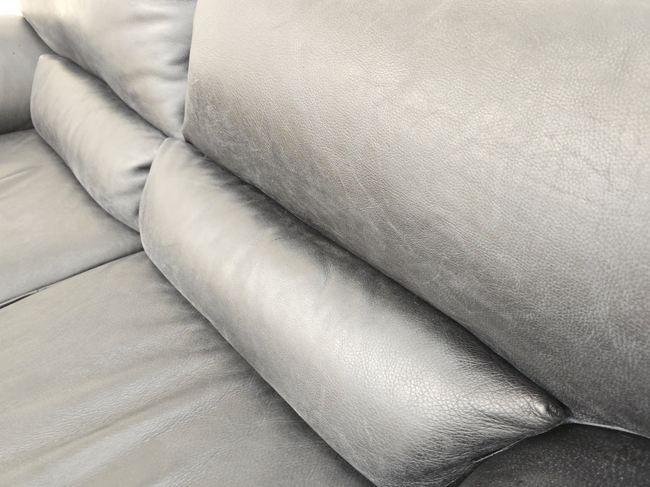 Santino 2 Seater Sofa - Leather - Utah Black