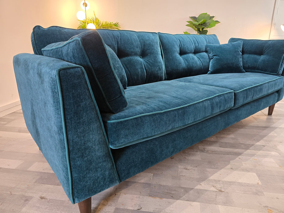 Cricket Ltd Edition 4 Seater - Fabric Sofa - Soft Chenille Teal Mix