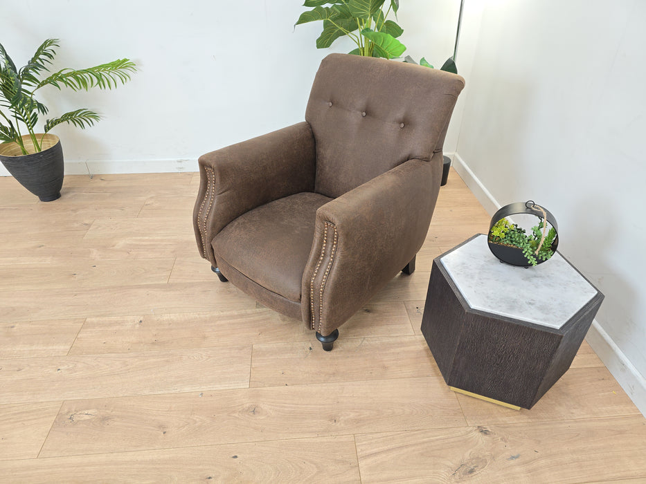 Libby Chair - Leather - Chestnut Brown