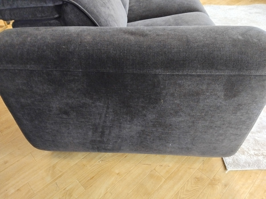 Sofology Premiere Fabric 3 Seater Power Recliner/Headrest in Relaxed Chenille Raisin