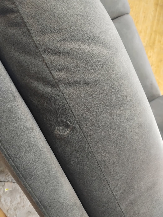 Sofology Ripley 2 Seater Power Recliner/Headrest with Heated Seat in Lifestyle Flecked Mineral Green