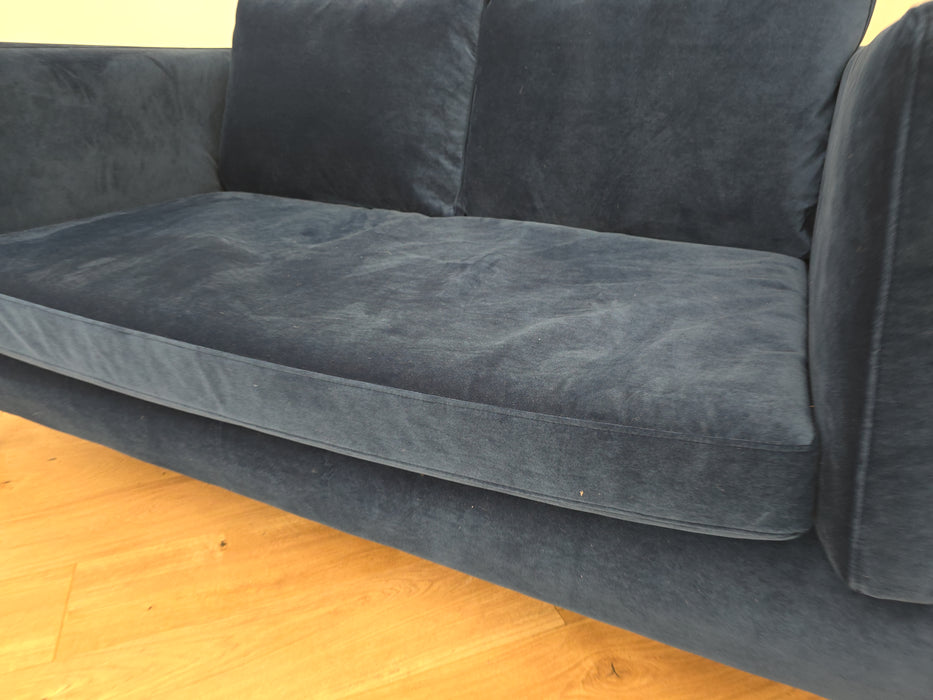 Piper 3 Seater Sofa - Fabric - Plush Blue