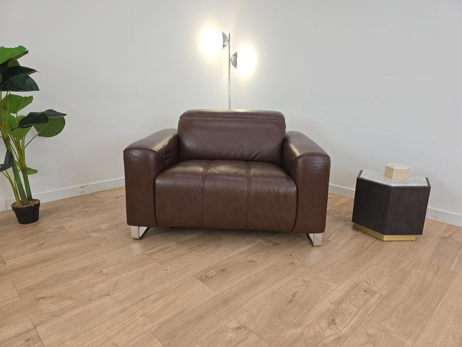 Marvella - Leather Chair - Chocolate